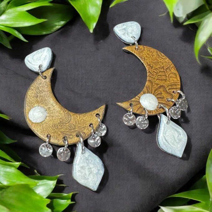 Boucles d'oreilles Moon